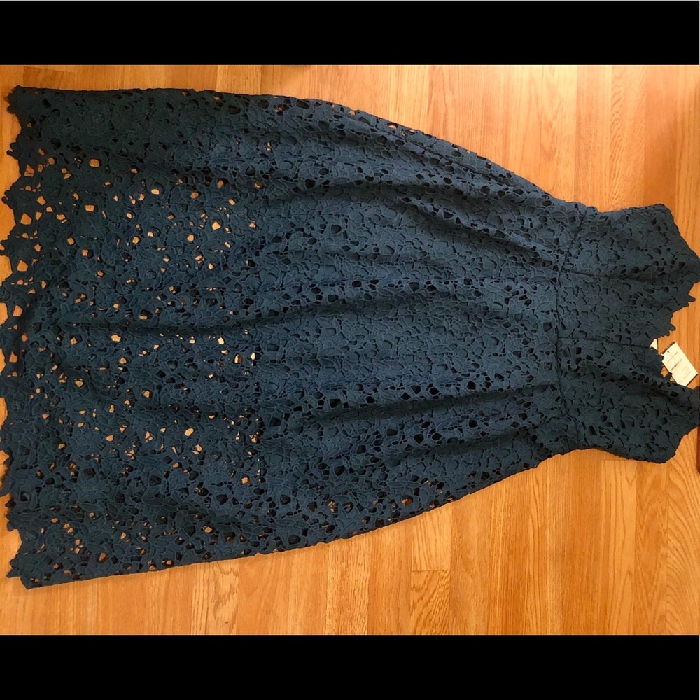 Astr teal lace dress